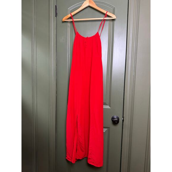 NWT Emerson Fry Tuckernuck Amy Sundress Grenadine Milkmaid Midi Dress Red Large - Picture 3 of 10